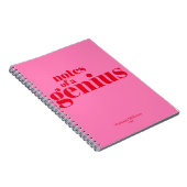 Notities van een Genius Grappig Modern Bold Red -  Notitieboek (Rechterzijde)