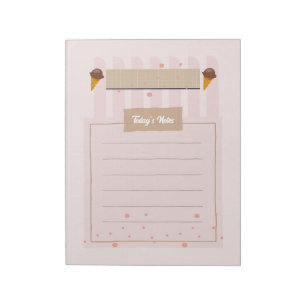 Notities van vandaag Roze ijsje Planning Page Notitieblok