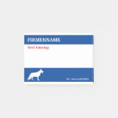 Notities voor afspraken met herdershond post-it® notes (Voorkant)