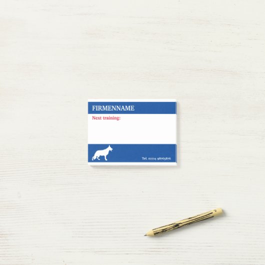 Notities voor afspraken met herdershond post-it® notes (Op bureau)
