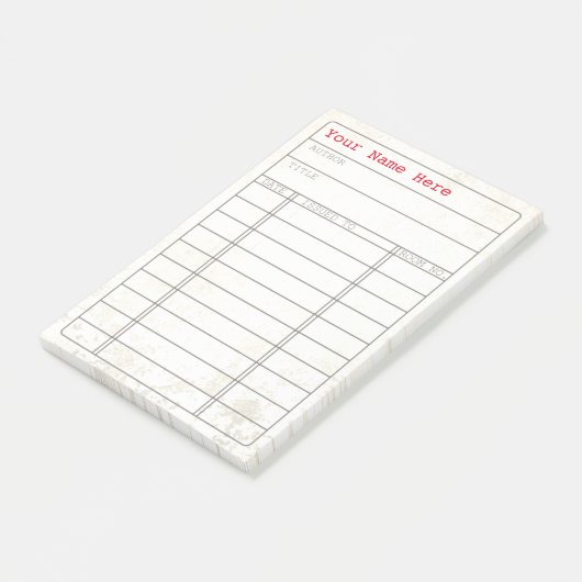  notities voor  bibliotheekkaarten post-it® notes (Schuin)