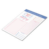 Notities voor dagelijkse plannerdoelstellingen en notitieblok (Schuin)