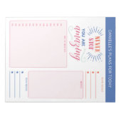 Notities voor dagelijkse plannerdoelstellingen en notitieblok (Voorkant)