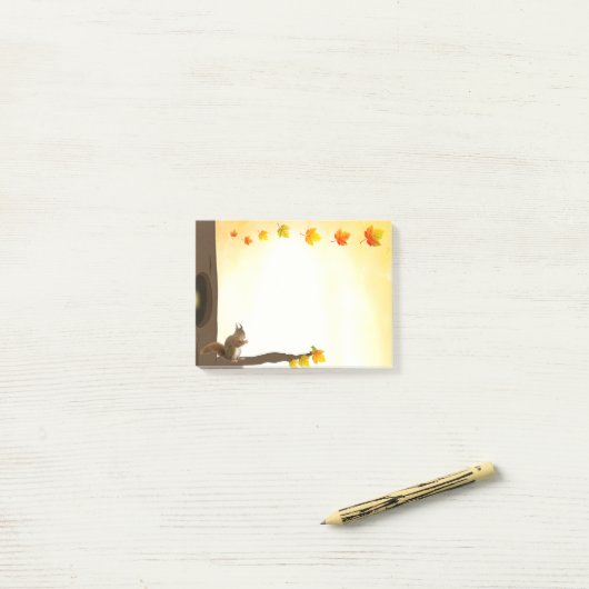 Notities voor eekhoorn en valleien post-it® notes (Op bureau)