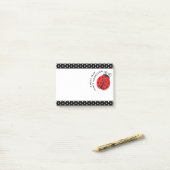 Notities voor kleine kleine kleine ladybug Polka D Post-it® Notes (Op bureau)
