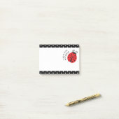 Notities voor kleine kleine kleine ladybug Polka D Post-it® Notes (Op bureau)