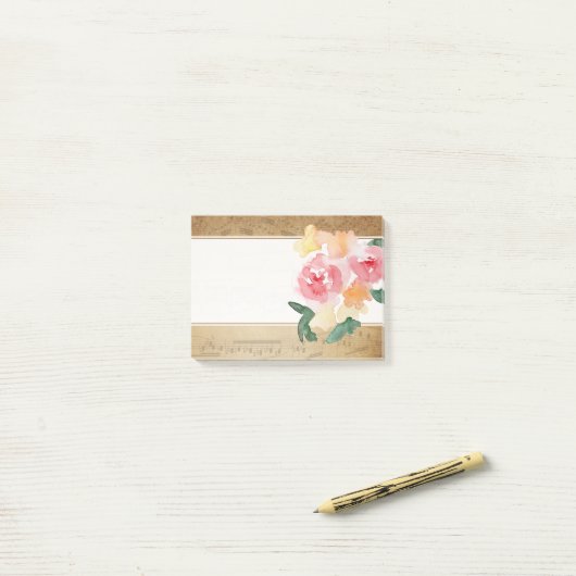  notities voor muziek op vel post-it® notes (Op bureau)