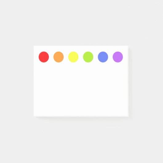 Notities voor regenboogStippen Post-it® Notes (Voorkant)