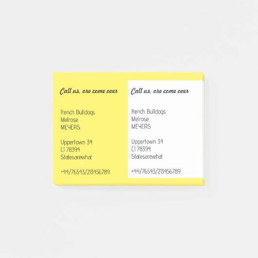 Notities voor uw flyer post-it® notes (Voorkant)