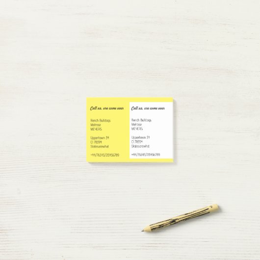 Notities voor uw flyer post-it® notes (Op bureau)