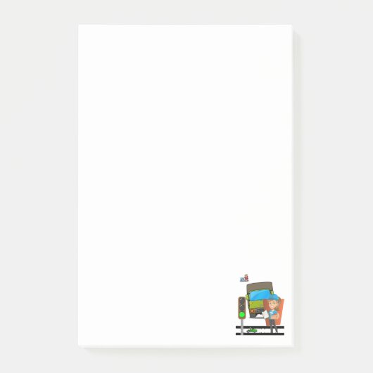 Notities Vrouwelijke Vrachtwagenchauffeur Post-it® Notes (Voorkant)