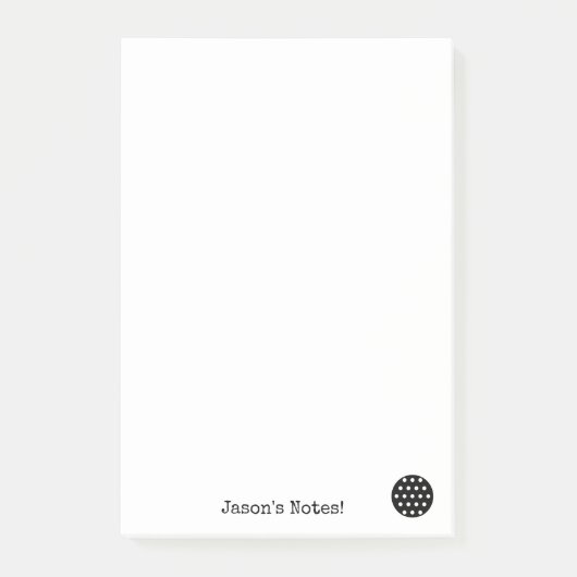 Notities Zwart & Wit Rond Post-it® Notes (Voorkant)