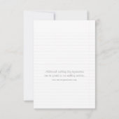 Notitietoevoeging over de bruiloft kaart (Achterkant)
