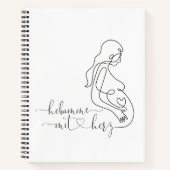 Notizblock Hebamme mit Herz Notitieboek (Voorkant)