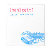 Notizkarten für Restaurants Notitieblok (Voorkant)