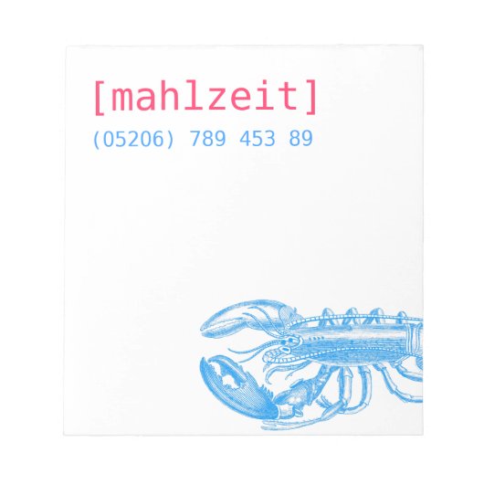 Notizkarten für Restaurants Notitieblok (Voorkant)