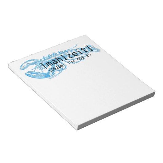 Notizkarten für Restaurants Notitieblok (Schuin)