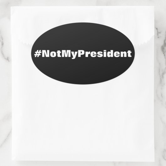 #NotMyPresident protest Ovale Sticker (Tas)