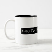 #notmypresident tweekleurige koffiemok (Links)