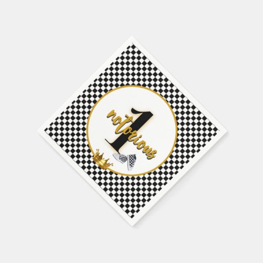 Notorieuze 1-jarige 90-top hippe 1-zaterdag servet (Hoek)