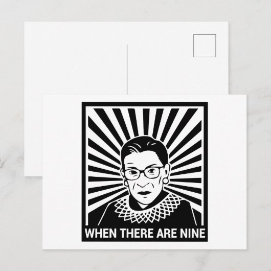 Notorieuze RBG - Als er negen zijn Briefkaart (Voorkant / Achterkant)