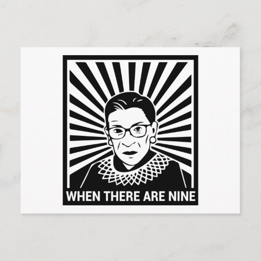 Notorieuze RBG - Als er negen zijn Briefkaart (Voorkant)