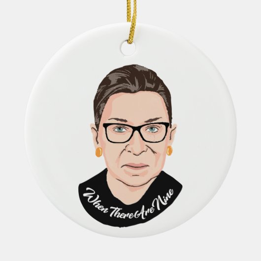 Notorieuze RBG - Als er negen zijn Keramisch Ornament (Voorkant)