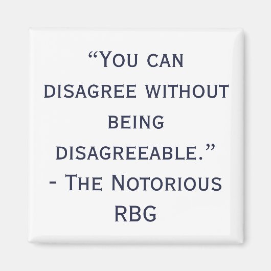 Notorieuze RBG betwist het Citaat Magnet (Voorkant)