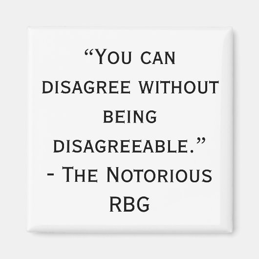 Notorieuze RBG betwist het Citaat Magnet (Voorkant)