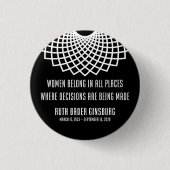 Notorieuze RBG Collar Memorial Quote Button (Voorkant)