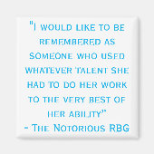 Notorieuze RBG herinnert citaat Magneet (Voorkant)