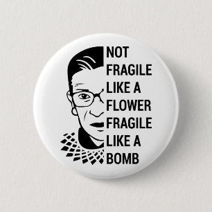 Notorieuze RBG, Ruth Bader Ginsburg, feministische Ronde Button 5,7 Cm
