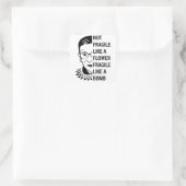 Notorieuze RBG, Ruth Bader Ginsburg, feministische Vierkante Sticker (Tas)