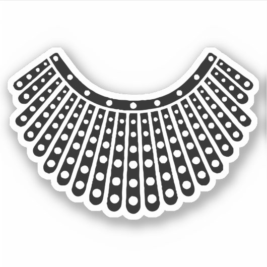 Notorieuze RBG, Ruth Bader Ginsburg, RBG Collar Sticker (Voorkant)