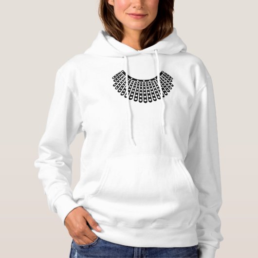 Notorieuze RBG, Ruth Bader Ginsburg, RBG-kraag Hoodie (Voorkant)