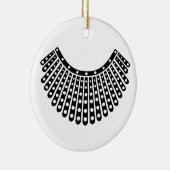 Notorieuze RBG, Ruth Bader Ginsburg, RBG-kraag Keramisch Ornament (Rechts)