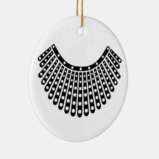 Notorieuze RBG, Ruth Bader Ginsburg, RBG-kraag Keramisch Ornament (Rechts)