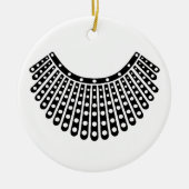 Notorieuze RBG, Ruth Bader Ginsburg, RBG-kraag Keramisch Ornament (Voorkant)