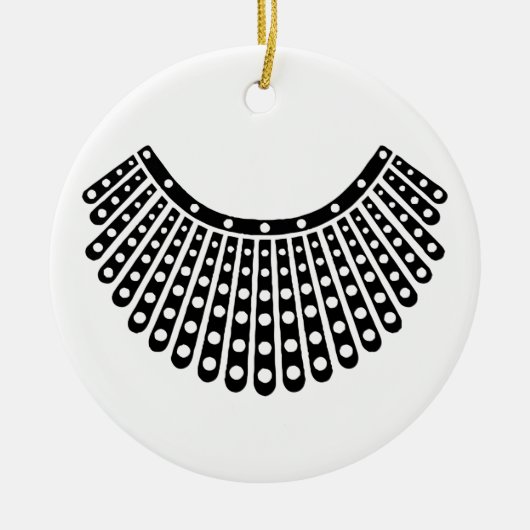 Notorieuze RBG, Ruth Bader Ginsburg, RBG-kraag Keramisch Ornament (Voorkant)