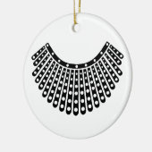 Notorieuze RBG, Ruth Bader Ginsburg, RBG-kraag Keramisch Ornament (Links)