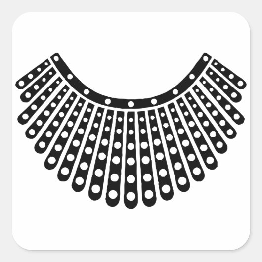 Notorieuze RBG, Ruth Bader Ginsburg, RBG-kraag Vierkante Sticker (Voorkant)