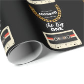 Notorious One 1st Birthday Black  Cadeaupapier (Rol Hoek)