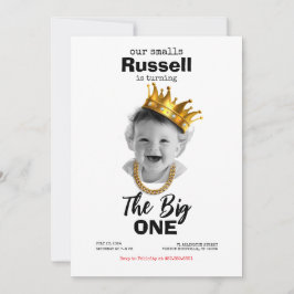 Notorious One 1st Birthday Photo Invitation Kaart