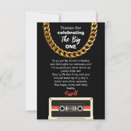 Notorious One 1st Birthday Thank You card Bedankkaart