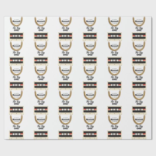 Notorious One 1st Birthday White Cadeaupapier (Vlak)