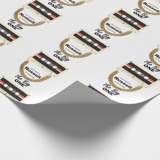 Notorious One 1st Birthday White Cadeaupapier (Hoek)