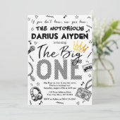 Notorious One Birthday Invitation, 90s Hip Hop Kaart (Staand voorkant)