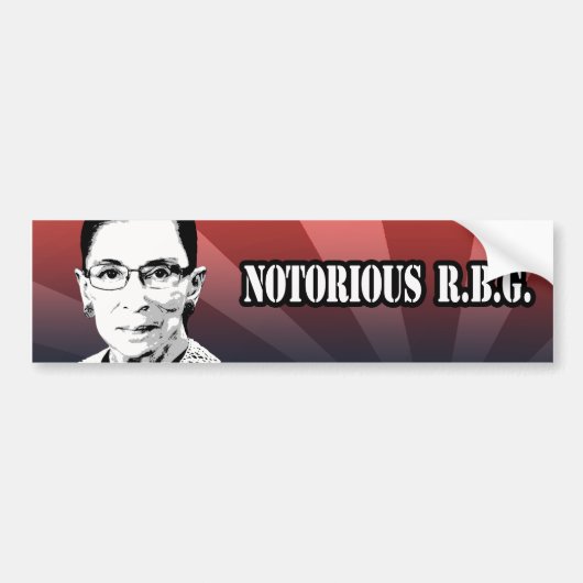 Notorious R.B.G. Bumpersticker (Voorkant)