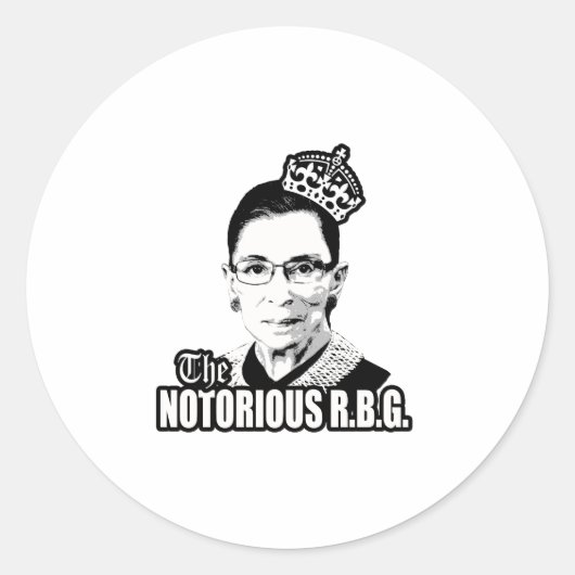 Notorious R.B.G. Ronde Sticker (Voorkant)
