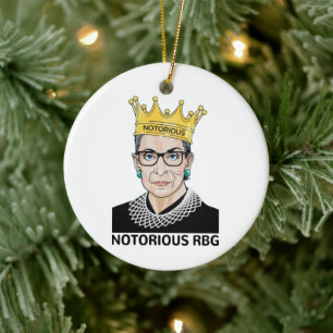 Notorious RBG BLACK - Ruth Bader Ginsburg Keramisch Ornament